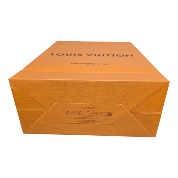 Authentic Louis Vuitton Luxury Orange Blue Empty Box 10.75"x 7.25"x3.125"  & Bag - Picture 13 of 15